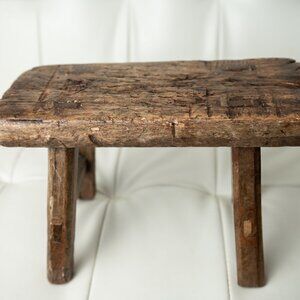 Rustic Vintage Wood Stool